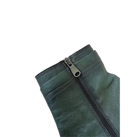Paula Urban Talla Green Leather Ankle Boots size EU 41 US 10.5 - Picture 10 of 11